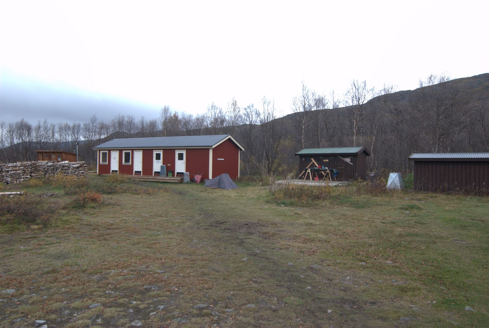 Refugio de montaña STF de Abiskojaure en invierno, en el Kungsleden